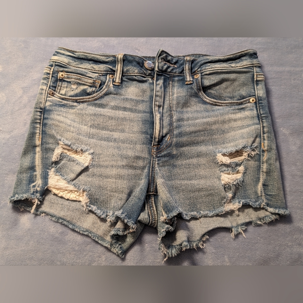 American Eagle denim distressed shorts